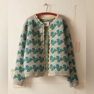 BODE Emerald Merino Wool Knit Cardigan Jacket [NEW]